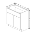 CNC Bedford Country Oak Honey 24" W X 32 1/2"H X 18" D Double Door Vanity Sink Base Cabinet