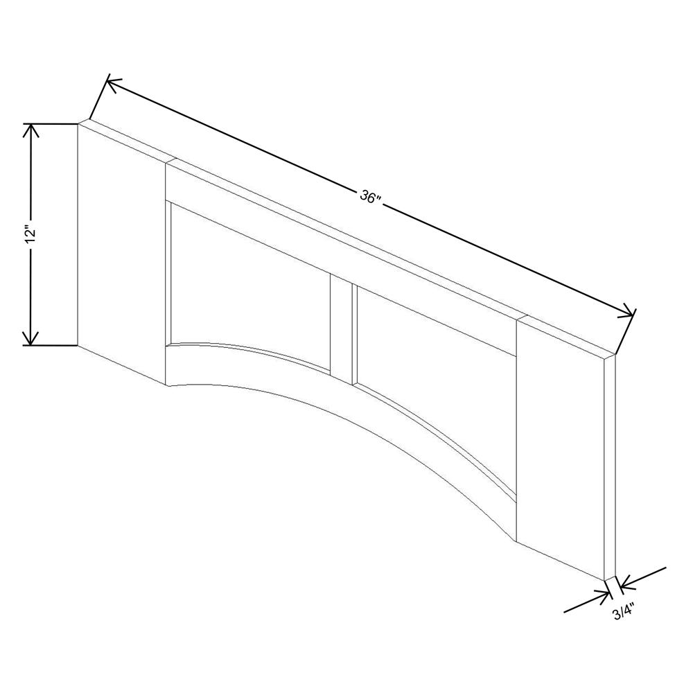 Fabuwood Allure Galaxy Mocha 36" W X 12" H Arched-Raised Panel