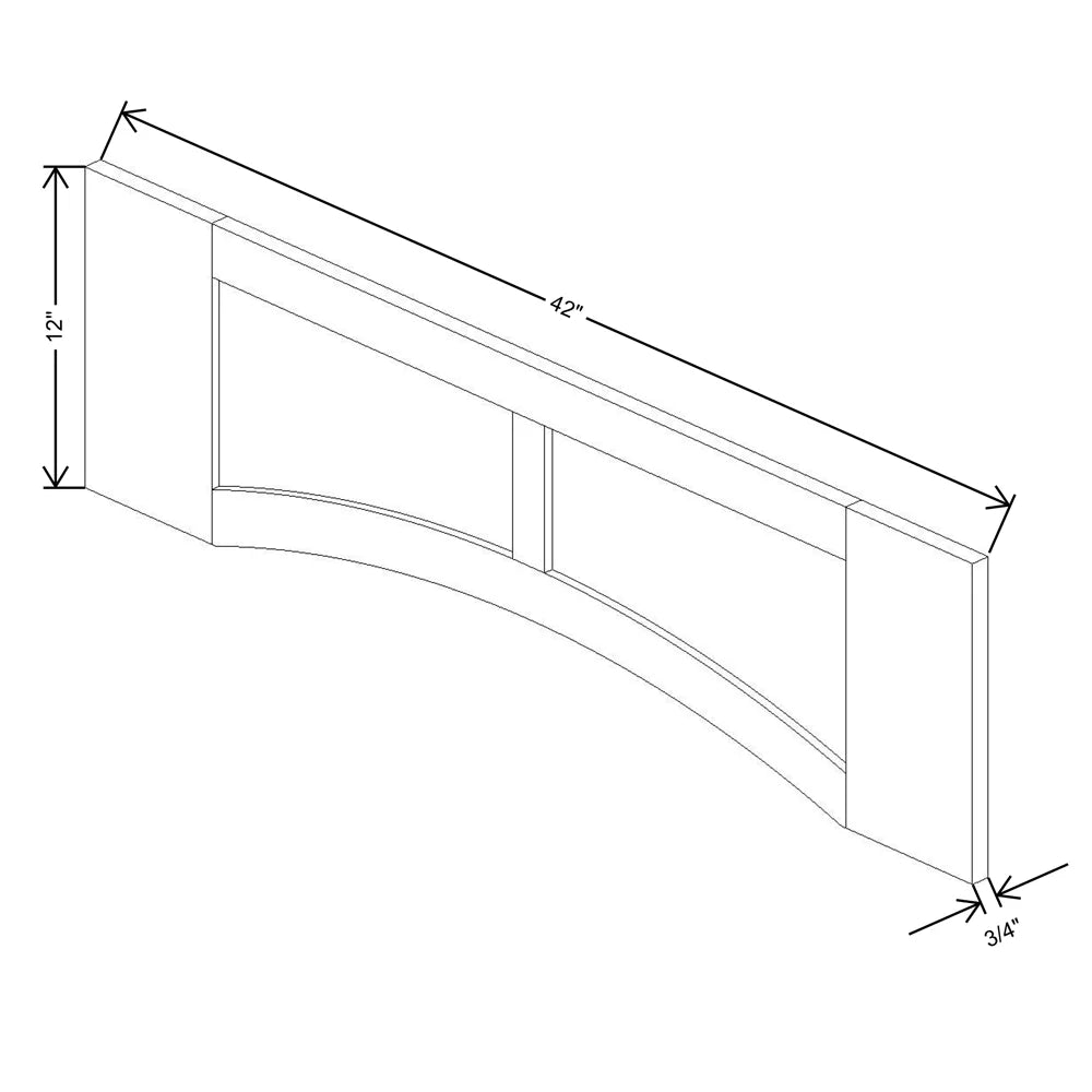 Fabuwood Allure Nexus Frost 42" W X 12" H Arched-Raised Panel