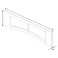 Fabuwood Allure Fusion Graphite Black 48" W X 12" H Arched-Raised Panel