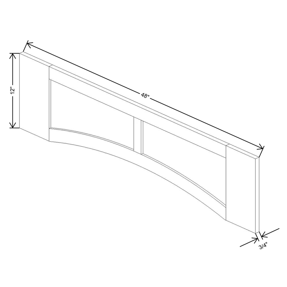 Fabuwood Allure Luna Dove 48" W X 12" H Arched-Raised Panel