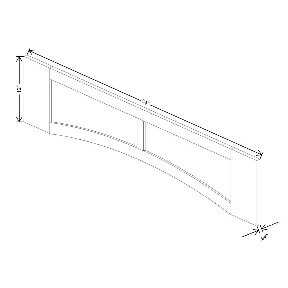 Fabuwood Allure Luna Kona 54" W X 12" H Arched-Raised Panel