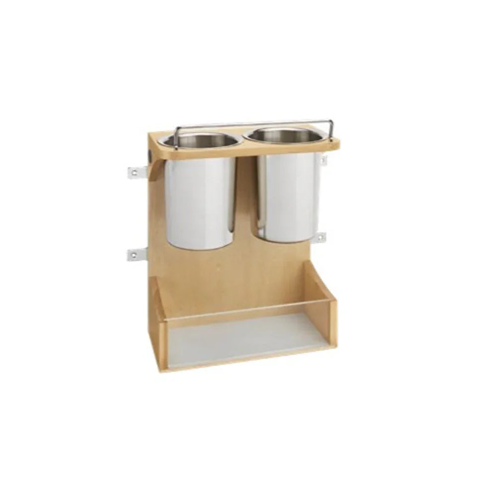 Fabuwood Allure Galaxy Claystone 30" W Door Mounted Vanity Appliance Storage Rack
