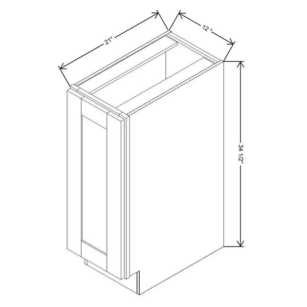 Fabuwood Allure Luna Desert Oak 12" W X 34 1/2" H X 21" D Full Height Single Door Cabinet