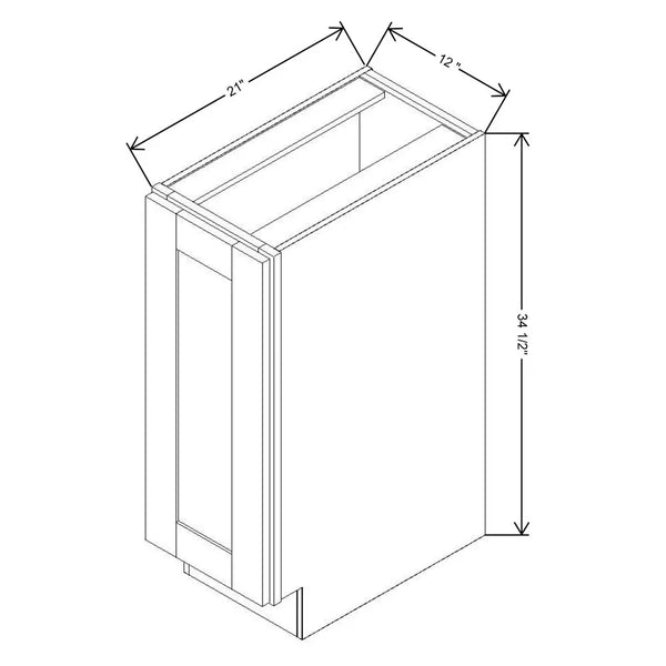 Fabuwood Allure Galaxy Biscuit 12" W X 34 1/2" H X 21" D Full Height Single Door Cabinet