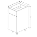 Fabuwood Illume Tuscany Frappe 15" W x 34 1/2" H x 21" D Single Door Vanity Base Cabinet