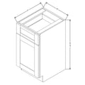 Fabuwood Allure Galaxy Seaside Pine 18" W X 34 1/2" H X 21" D Vanity Base Cabinet