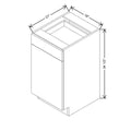 CNC Luxor Harvest 18" W Single Door Vanity Base Cabinet