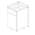 Fabuwood Illume Catalina Blanco Gloss 18" W X 34 1/2" H X 21" D Single Door Vanity Base Cabinet