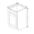 Fabuwood Allure Galaxy Biscuit 21" W X 34 1/2" H X 21" D Vanity Base Cabinet