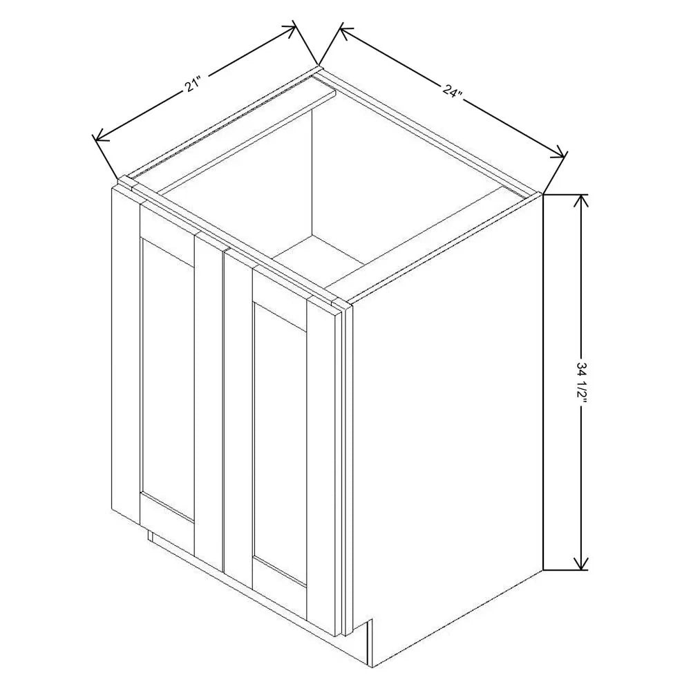 Fabuwood Allure Galaxy Desert Oak 24" W X 34 1/2" H X 21" D Full Height Single Door Cabinet
