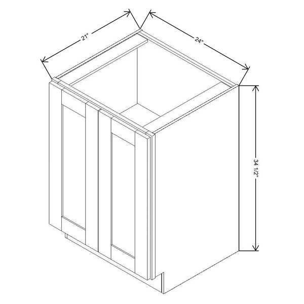 Fabuwood Quest Metro Mist 24" W X 34 1/2" H X 21" D Full Height Single Door Cabinet