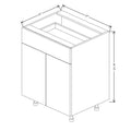 Fabuwood Illume Catalina Black 27" W X 34 1/2" H X 21" D Double Door Vanity Base Cabinet