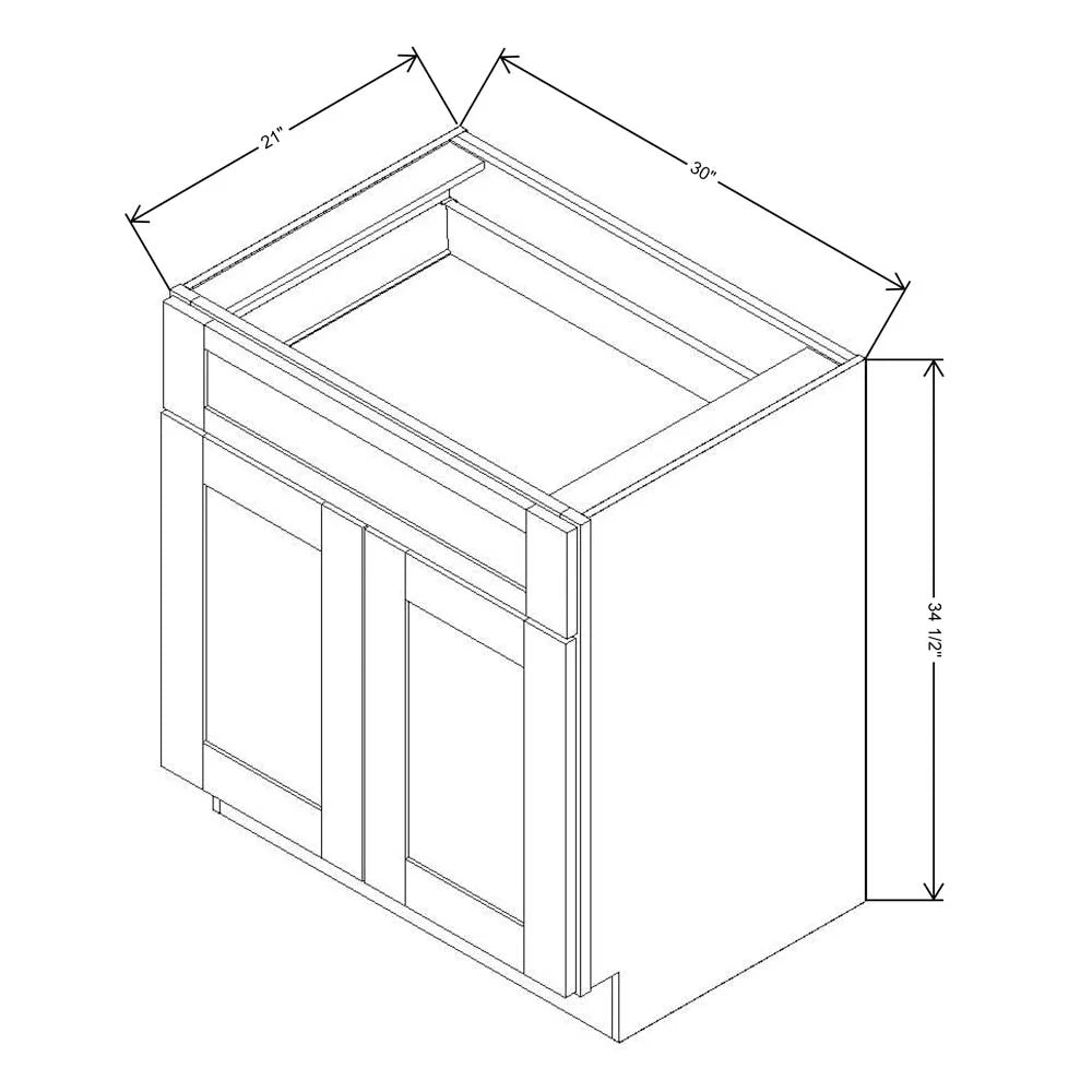 Fabuwood Allure Nexus Frost 30" W X 34 1/2" H X 21" D Vanity Base Cabinet