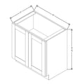 Fabuwood Allure Galaxy Seaside Pine 33" W X 34 1/2" H X 21" D Full Height Single Door Cabinet