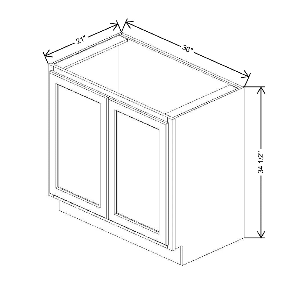 Fabuwood Quest Discovery Frost 36" W X 34 1/2" H X 21" D Full Height Single Door Cabinet