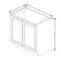 Fabuwood Quest Discovery Frost 36" W X 34 1/2" H X 21" D Full Height Single Door Cabinet