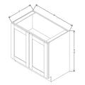 Fabuwood Allure Luna Natural Oak 36" W X 34 1/2" H X 21" D Full Height Single Door Cabinet