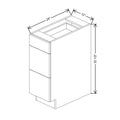 CNC Classic Milano Dune 12" W X 32 1/2" H Vanity Drawer Base Cabinet