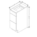 CNC Classic Broadway Cobalt 12" W Vanity Drawer Base Cabinet