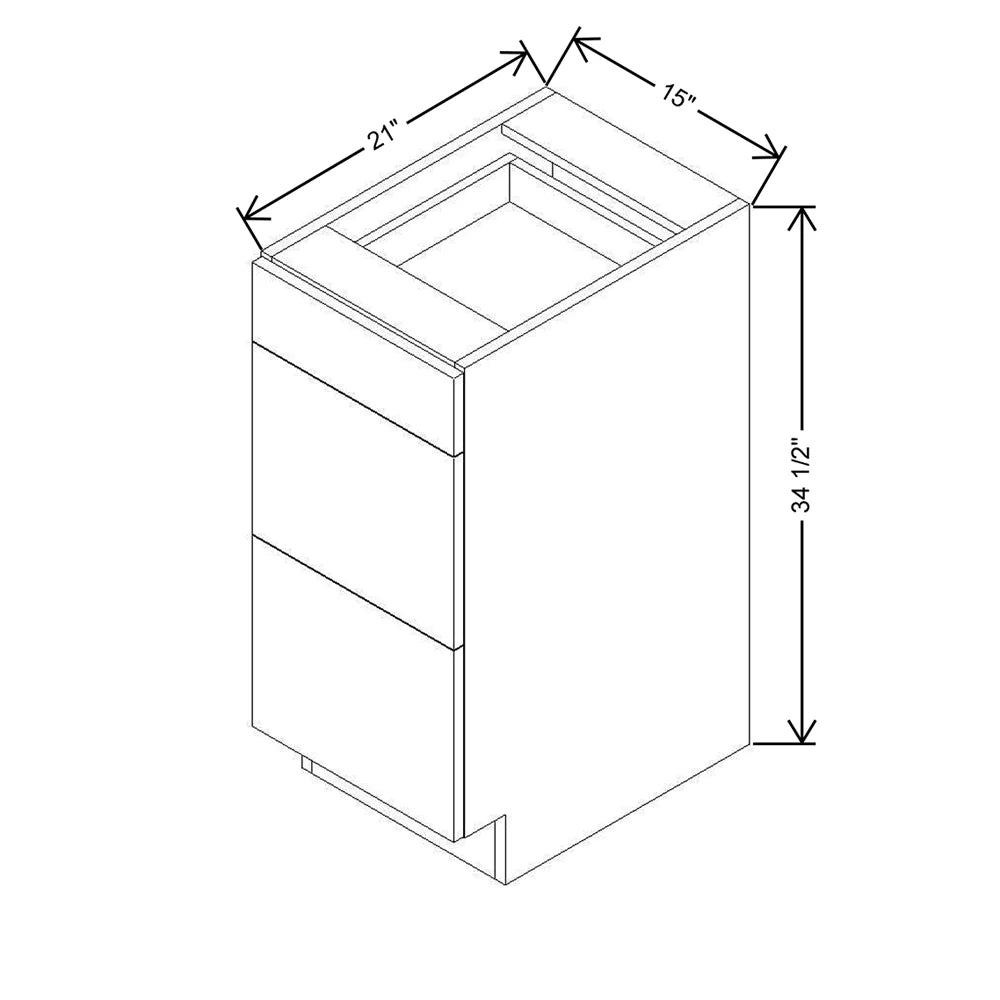 CNC Classic Milano Autumn 15" W Vanity Drawer Base Cabinet