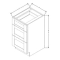Fabuwood Allure Onyx Horizon 18" W X 34 1/2" H X 21" D Vanity Drawer Base Cabinet