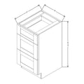 Fabuwood Allure Galaxy Claystone 18" W X 34 1/2" H X 21" D Vanity Drawer Base Cabinet