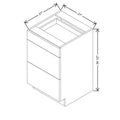CNC Classic Broadway Graphite 21" W Vanity Drawer Base Cabinet