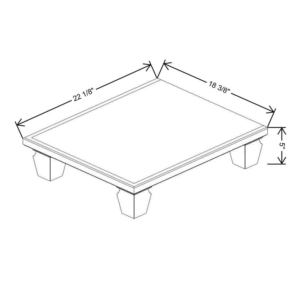 Fabuwood Allure Galaxy Natural Oak 18 3/8" W X 5" H X 22 1/8" D Vera Platform With Cove Feet For TP1821