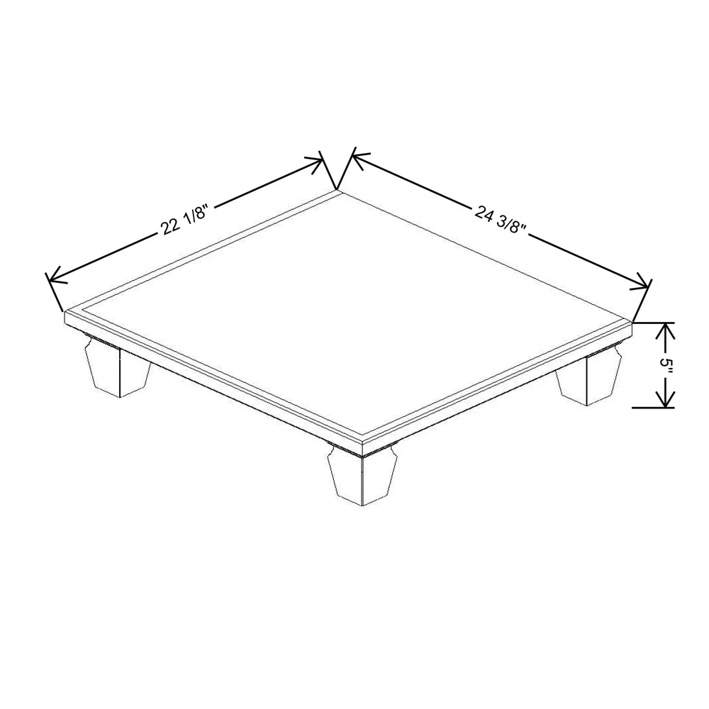 Fabuwood Allure Fusion Orchid Purple 24 3/8" W X 5" H X 22 1/8" D Vera Platform With Cove Feet For V24