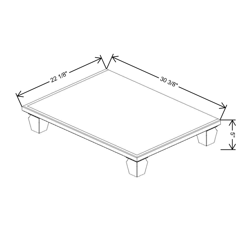 Fabuwood Allure Galaxy Biscuit 30 3/8" W X 5" H X 22 1/8" D Vera Platform With Cove Feet For V30