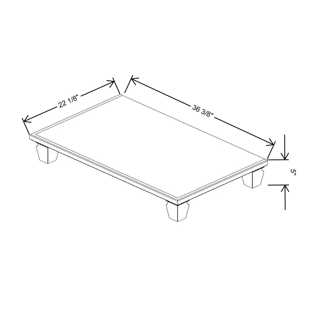 Fabuwood Allure Luna Natural Oak 36 3/8" W X 5" H X 22 1/8" D Vera Platform With Cove Feet For V36