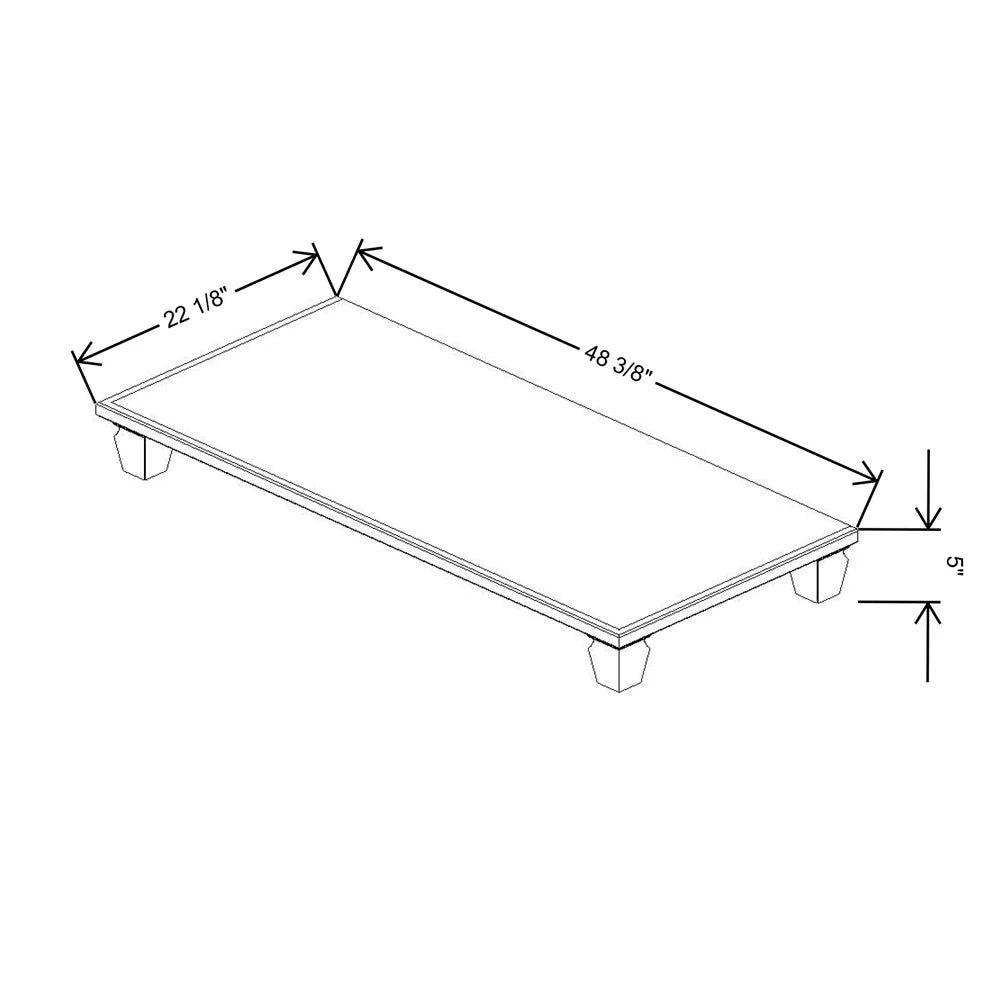 Fabuwood Allure Fusion Timber 48 3/8" W X 5" H X 22 1/8" D Vera Platform With Cove Feet For V48