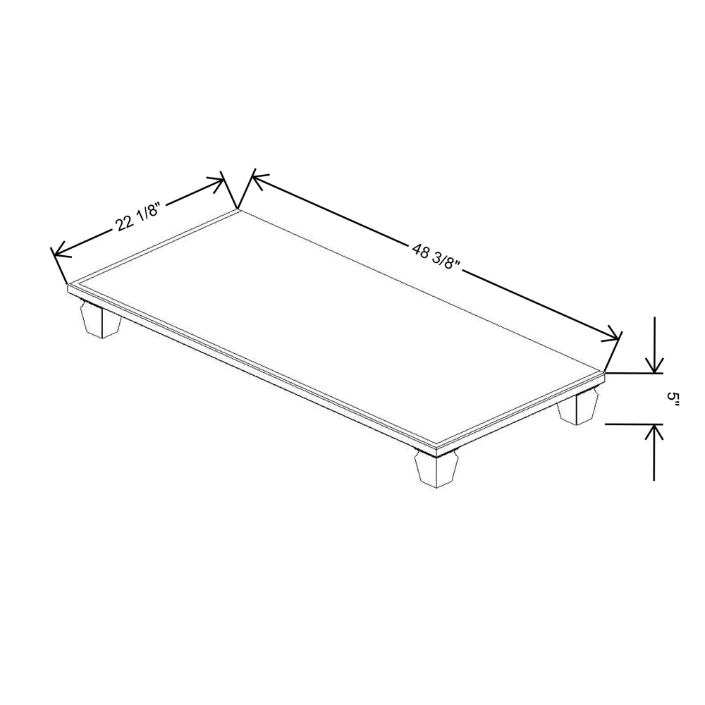 Fabuwood Allure Galaxy Biscuit 48 3/8" W X 5" H X 22 1/8" D Vera Platform With Cove Feet For V48