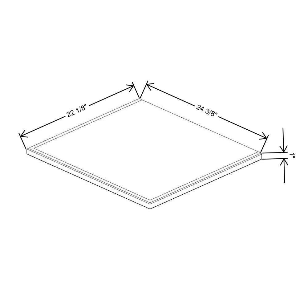 Fabuwood Allure Echo Pistachio Green 24 3/8" W X 1" H X 22 1/8" D Vera Platform For V24