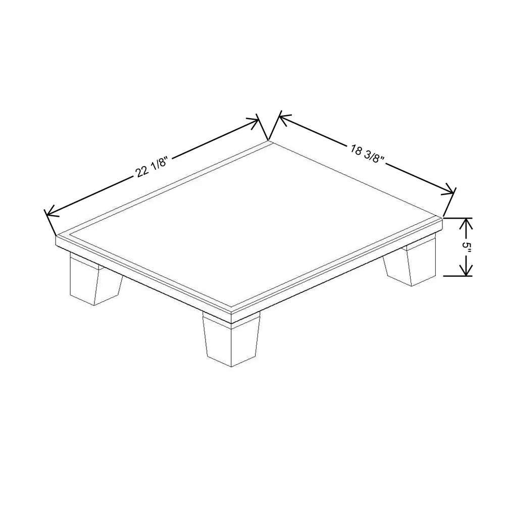 Fabuwood Allure Galaxy Natural Oak 18 3/8" W X 5" H X 22 1/8" D Vera Platform With Taper Feet For TP1821