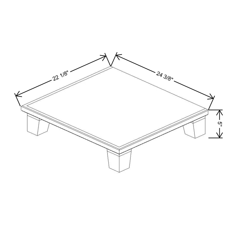 Fabuwood Allure Galaxy Biscuit 24 3/8" W X 5" H X 22 1/8" D Vera Platform With Taper Feet For V24