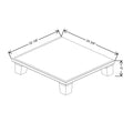 Fabuwood Allure Luna Truffle 24 3/8" W X 5" H X 22 1/8" D Vera Platform With Taper Feet For V24