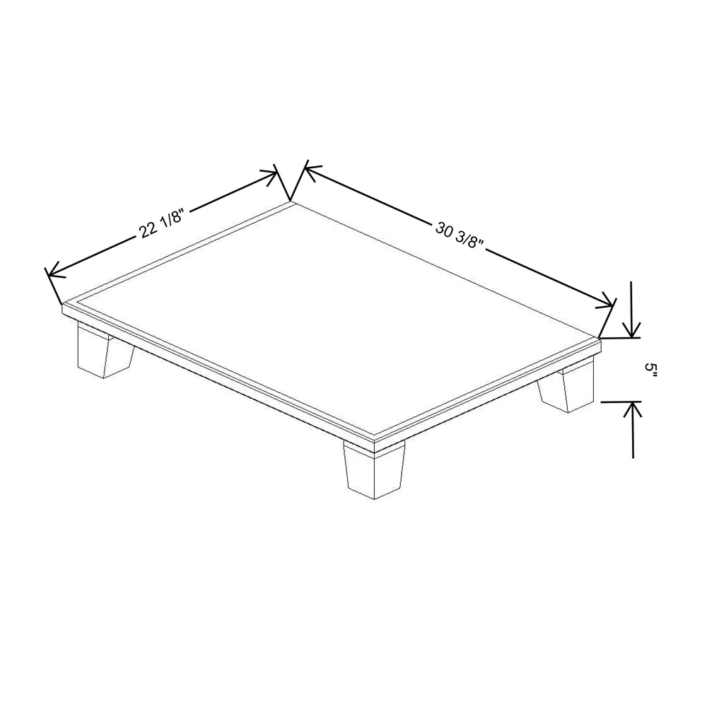 Fabuwood Allure Fusion Nickel 30 3/8" W X 5" H X 22 1/8" D Vera Platform With Taper Feet For V30