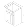 Fabuwood Allure Luna Natural Oak 24" W X 34 1/2" H X 21" D Vanity Sink Base Cabinet