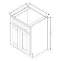 Fabuwood Allure Galaxy Biscuit 24" W X 34 1/2" H X 21" D Vanity Sink Base Cabinet