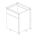 Fabuwood Illume Tuscany Blanco 24" W x 34 1/2" H x 21" D Single Door Vanity Sink Base Cabinet