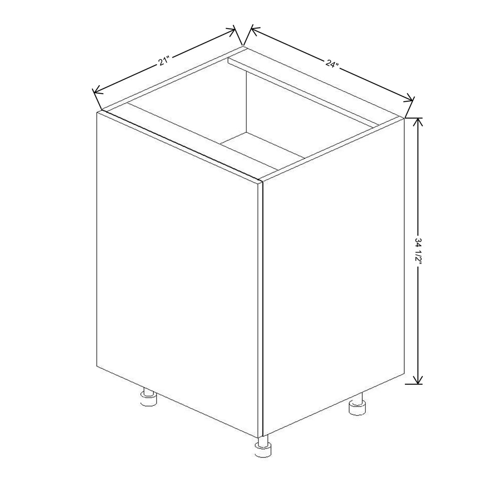 Fabuwood Ovela Catalina Rosales 3 24" W X 34 1/2" H X 21" D Full Height Single Door Vanity Sink Base Cabinet