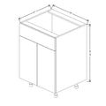 Fabuwood Illume Catalina Woodline 4 24" W X 34 1/2" H X 21" D Double Door Vanity Sink Base Cabinet
