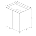 Fabuwood Illume Tuscany Blanco 27" W x 34 1/2" H x 21" D Full Height Double Door Vanity Sink Base Cabinet