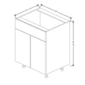 Fabuwood Illume Catalina Nocce 1 27" W X 34 1/2" H X 21" D Double Door Vanity Sink Base Cabinet