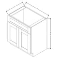 Fabuwood Allure Galaxy Natural Oak 30" W X 34 1/2" H X 21" D Vanity Sink Base Cabinet