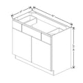 CNC Luxor 5-Piece Harvest 42" W 2 Drawer Vanity Sink Base Cabinet