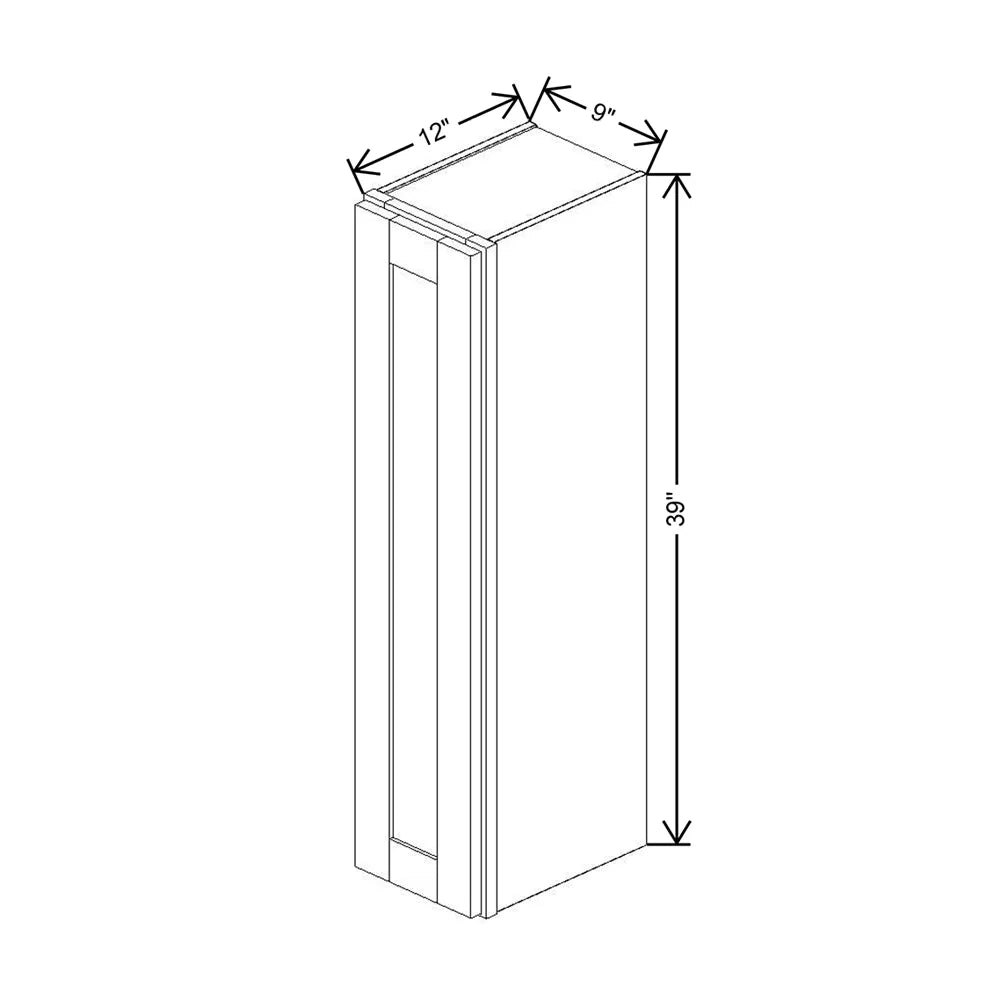 Fabuwood Allure Galaxy Elderberry 9" W X 39" H X 12" D  Single Door Wall Cabinet
