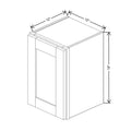 Fabuwood Allure Galaxy Elderberry 12" W X 18" H X 12" D Double Door Wall Cabinet